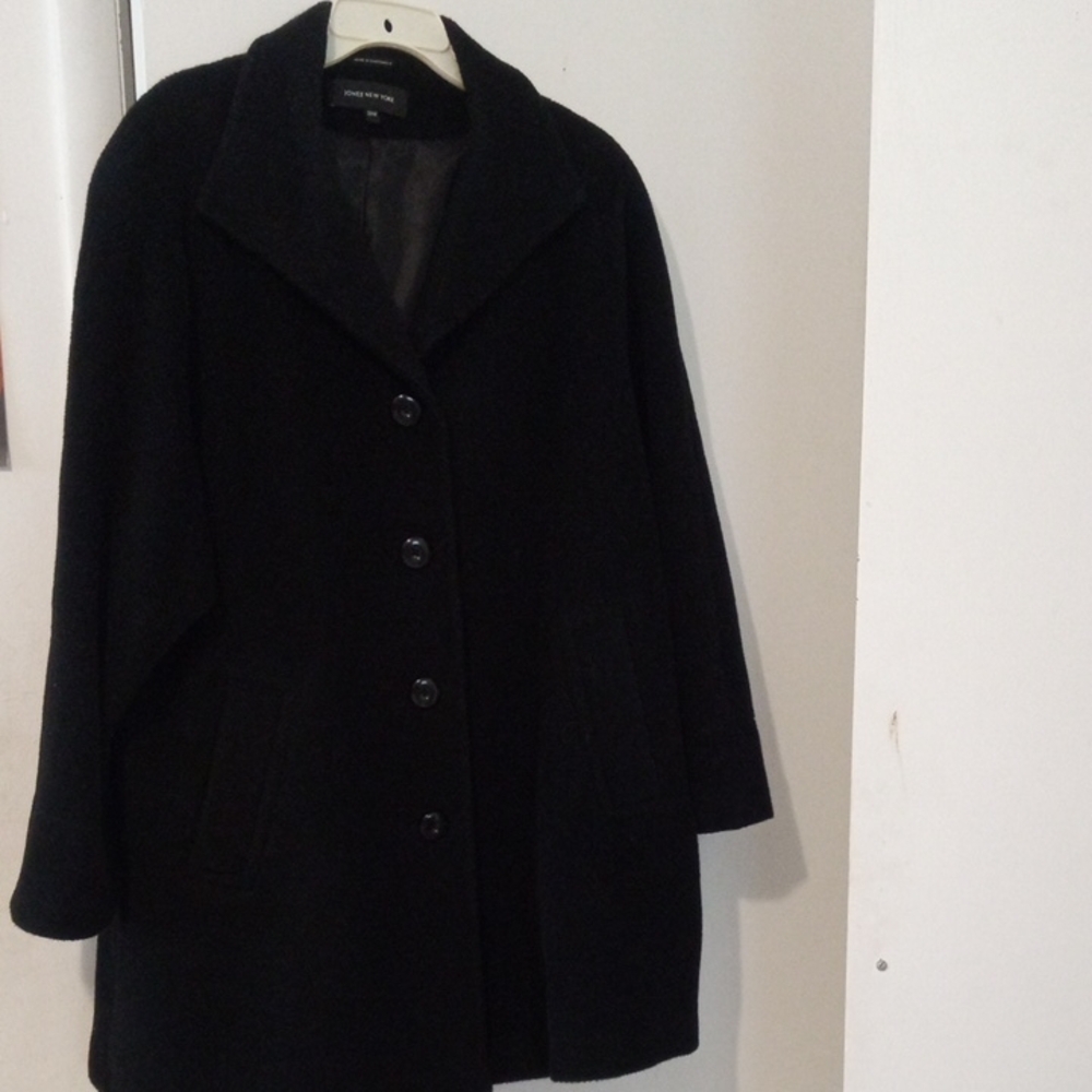 Jones New York Classic Black Pea Coat